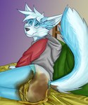 2019 ambiguous_gender anthro archived_source bed canid canine clothing cole_(liftzors) detailed_background diaper digital_drawing_(artwork) digital_media_(artwork) feces fennec_fox filth fox fur furniture hi_res hoodie lying mammal marealeopard messy_diaper raised_tail scatplay smile soiled_diaper soiling solo tail topwear true_fox