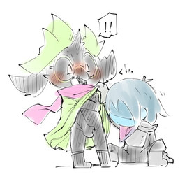 ambiguous_gender ambiguous_human assisted_exposure black_body black_fur blush bottomless clothed clothing clothing_lift covering covering_crotch covering_nipples covering_self duo embarrassed eyewear fur glasses humiliation male no_underwear surprised doneru deltarune undertale_(series) kris_dreemurr ralsei bovid caprine darkner goat human mammal 2018 digital_media_(artwork)