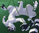 arms_tied bdsm bondage bound falling forest legs_tied male open_mouth plant solo tree vines fetishame lemur mammal primate ring-tailed_lemur strepsirrhine taur 6:5 absurd_res hi_res