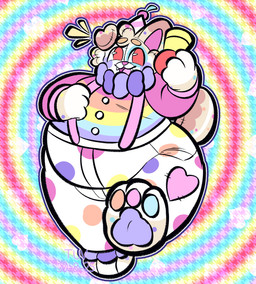 anthro belly big_belly clothing clown clown_nose floppy_ears hat headgear headwear male overweight overweight_male party_hat pawpads paws small_tail solo suspenders tail conditional_dnp tuvandalist peanuts_(tuvandalist) canid canine canis domestic_dog mammal hi_res