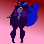 big_breasts big_tail breasts female fluffy huge_breasts machine multi_breast multi_ear multi_eye paws tail tentacles thick_thighs protogenqueen mamagen protogen 1:1 absurd_res hi_res