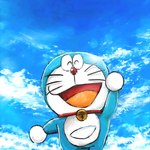 anthro bell blue_body blue_fur blue_sky cloud collar day eyes_closed front_view fur machine male open_mouth pouch_(anatomy) raised_arm red_collar red_nose sky skyscape solo standing tongue whiskers white_body white_fur mt_tg doraemon doraemon_(character) domestic_cat felid feline felis mammal robot 1:1 2017 shaded