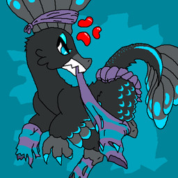 accessory angry black_body black_feathers blue_body blue_claws blue_eyes blue_eyeshadow blue_feathers claws clenched_teeth clothing clothing_in_mouth clothing_pull eyeshadow feather_hair feathers feet female feral grey_body grey_feather_hair grey_feathers grey_feet grey_hands headband headgear headwear legwear makeup pseudo_hair sickle_claw solo stockings teeth toe_claws torn_clothing torn_legwear torn_stockings therealmessyroomguy1 lumina_(therealmessyroomguy1) dinosaur dromaeosaurid feathered_dinosaur feathered_scalie prehistoric_species reptile saurischian scalie theropod 1:1 hi_res