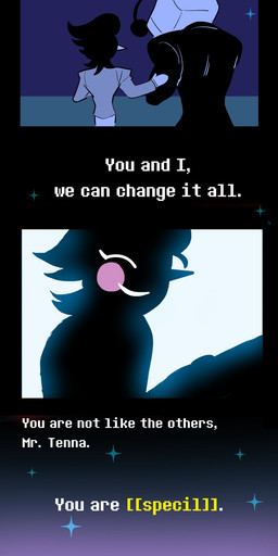 antennae_(anatomy) blush clothing dialogue duo electronics for_a_head hair hat headgear headwear male not_furry screen screen_face simple_background television text spmtnlove deltarune undertale_(series) spamton_g._spamton tenna_(deltarune) addison_(deltarune) darkner humanoid object_head screen_head tv_head absurd_res comic digital_media_(artwork) english_text hi_res