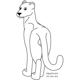 animal_genitalia balls blank_expression butt feral genitals long_tail looking_at_viewer looking_back looking_back_at_viewer male rear_view sheath simple_background solo standing tail toony white_background urbanhermit cougar felid feline mammal 1995 1:1 black_and_white dated monochrome