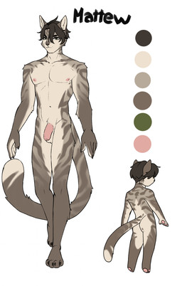 4_toes 5_fingers anthro areola balls biped butt claws feet finger_claws fingers front_view fur genitals hair male navel nipples nude nude_anthro nude_male penis rear_view solo standing tail toe_claws toes pizhma matthew_(pizhma) domestic_cat felid feline felis mammal 2025 absurd_res digital_drawing_(artwork) digital_media_(artwork) hi_res model_sheet