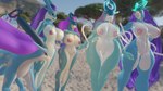 anthro beach big_breasts blue_body breasts chibi female feral genitals group hair huge_breasts lips male male/female nipples non-mammal_nipples nude purple_hair pussy red_eyes seaside thick_lips thick_thighs white_body xlkev nintendo pokemon generation_2_pokemon legendary_pokemon pokemon_(species) suicune 16:9 3d_(artwork) digital_media_(artwork) hi_res widescreen