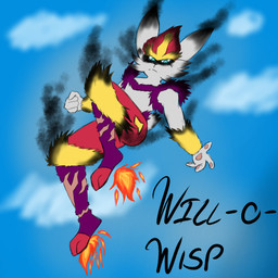 blue_eyes elemental_manipulation fire fire_manipulation flying frowning_at_viewer male scar singed_fur sky solo templar_ponyboy nintendo pokemon will-o-wisp_(templar_ponyboy) cinderace generation_8_pokemon pokemon_(species) 1:1 hi_res