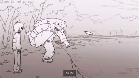 anthro duo female forest hair lake male outside plant text tree meltsmelts deltarune undertale_(series) kris_dreemurr susie_(deltarune) human mammal scalie 16:9 2025 2d_animation animated frame_by_frame hi_res short_playtime sound subtitled video widescreen nonbinary_(lore)
