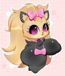 alternative_fashion anthro areola big_breasts big_butt black_body black_fur blush bracelet breasts butt chibi eyeshadow female fur gyaru hair heart_eyes heart_symbol hime_gyaru himekaji huge_breasts huge_butt hyper hyper_breasts hyper_butt j-fashion jewelry light_eyeshadow long_hair looking_at_viewer makeup mascara nipples pink_background pink_ribbon puffy_areola puffy_nipples purple_eyes purse short_stack side_boob simple_background smile solo sujimori_hair tan_hair tan_head thick_thighs y2k_(fashion) mu_(artist) jewelpet sanrio sega sega_fave topaz_(jewelpet) canid canine canis domestic_dog hunting_dog mammal terrier yorkshire_terrier 2024 absurd_res hi_res