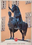 ambiguous_gender anthro building card_template coat_of_arms duo equid equine german_text grandfathered_content horse human hybrid king_ludwig_i_of_bavaria low_res male mammal outside parody photo_manipulation postcard real reins role_reversal saddle scepter sculpture sculpture_(artwork) statue text third-party_edit traditional_media_(artwork) translated unknown_artist window
