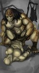 bulge clothing dominant duo male male/male muscular muscular_humanoid muscular_male nipple_piercing nipples piercing submissive underwear dagantfus_(artist) mortal_kombat predator_(franchise) baraka alien humanoid yautja hi_res