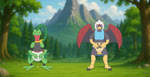 2_tails 3_toes 4_toes 5_fingers animal_feet armband back_wings bag beak bib black_armband black_claws black_eyes black_finger_claws black_legband black_talons black_toe_claws blue_bib blue_cere blue_diaper_fastener blue_fastener blue_tail blue_tail_feathers blue_tail_tip bodily_fluids brown_bag cere_(anatomy) claws clearing cloth_diaper clothed clothing countershade_body countershade_face countershade_neck countershade_torso countershading dark_green_leaves detailed_background diaper diaper_fastener diaper_fetish diaper_use dipstick_tail duo embarrassed embarrassed_male eyes_closed fastener feather_hair feathered_crest feathered_wings feathers feet finger_claws fingers forest forest_background furgonomic_diaper furgonomics genital_fluids green_arms green_body green_claws green_face green_feet green_finger_claws green_hands green_legs green_snout green_toe_claws green_upper_jaw grey_arms grey_body grey_chest grey_clothing grey_face grey_feathers grey_legs grey_shirt grey_sleeveless_shirt grey_topwear grey_wings hallux hands_on_crotch hands_on_own_crotch head_crest humanoid_hands kerchief leaf leaf_tail leaking_diaper leaves_on_body legband looking_at_another male markings mountain mountain_background mountain_range multi_tail multicolored_body multicolored_tail multicolored_tail_feathers nature nature_background neckerchief neckwear omorashi plant playing pseudo_hair red_arms red_back red_body red_face red_feathered_crest red_feathers red_lower_jaw red_snout red_throat red_underbelly red_wings relieved scuted_arms scuted_feet scuted_hands scuted_legs scutes shirt sleeveless_shirt straining sweat sweatdrop tail tail_feathers tail_markings talon_hands talons tan_cloth_diaper tan_feather_hair toe_claws toes topwear tree unclean_diaper underbelly urine used_diaper using_diaper wearing_diaper wet_diaper wetting wetting_diaper white_feathered_crest wings yellow_arms yellow_beak yellow_eyes yellow_feet yellow_hands yellow_kerchief yellow_legs yellow_neckerchief yellow_tail yellow_tail_feathers ashle_moon nintendo pokemon dino_evergreen fan_character nado_soarian animal_humanoid avian avian_humanoid braviary generation_3_pokemon generation_5_pokemon grovyle humanoid pokemon_(species) reptile scalie animated digital_media_(artwork) hi_res no_sound short_playtime