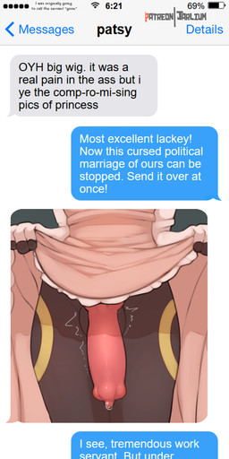 accidentally_gay animal_genitalia animal_penis anthro armwear balls bottomwear canine_genitalia canine_penis clothed clothing clothing_lift crossdressing electronics even_better femboy genitals humor knot knotted_penis male penis phone princess royalty skirt skirt_lift solo text text_message jarlium nintendo pokemon eeveelution generation_2_pokemon pokemon_(species) umbreon absurd_res english_text hi_res