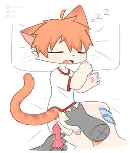 animal_genitalia animal_penis anus backsack balls bed blue_clothing blue_panties blue_underwear blush butt butt_grab canine_genitalia canine_penis cat_tail clothing duo erection fingers fur furniture genitals grey_body guided_penetration hair hand_on_butt holding_penis humanoid_genitalia humanoid_penis knot male male/male nude on_bed open_mouth orange_body orange_ears orange_fur orange_hair orange_tail panties paws penetration penile penis penis_on_butt pillow pink_penis sex shirt shota simple_background sleep_sex sleeping tail tan_body tan_fur topwear underwear undressing whiskers white_clothing white_shirt white_topwear young young_male bikabe3m somorenji canid canine canis domestic_cat felid feline felis humanoid mammal wolf