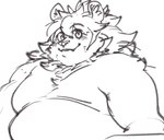 anthro belly blush cute_fangs fangs male mane moobs overweight overweight_male solo teeth exe_exem lifewonders tokyo_afterschool_summoners vapula_(tas) felid lion mammal pantherine digital_drawing_(artwork) digital_media_(artwork) half-length_portrait portrait sketch