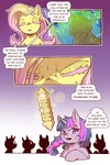 2022 2:3 cold-blooded-twilight comic dialogue english_text equid equine eyes_closed female feral fluttershy_(mlp) friendship_is_magic hair hasbro hi_res horn mammal my_little_pony mythological_creature mythological_equine mythology pink_hair purple_hair silhouette text twilight_sparkle_(mlp) unicorn yellow_body