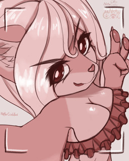 4_fingers anthro bikini breasts camera_view claws cleavage clothed clothing eyebrow_through_hair eyebrows female finger_claws fingers gesture hair hand_gesture high-angle_view inner_ear_fluff legwear looking_at_viewer looking_up looking_up_at_viewer pawpads selfie solo stockings swimwear translucent translucent_hair tuft two-piece_swimsuit underwear v_sign nrpwccold221 4:5 absurd_res hi_res signature