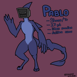 anthro blue_body blue_skin electronics for_a_head male screen screen_face solo television white_eyes drakko_pumpkin_(artist) fish marine object_head screen_head shark tv_head 1:1 absurd_res hi_res model_sheet