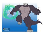 abs action_pose anthro anthrofied big_muscles featureless_crotch huge_muscles looking_at_viewer male muscular muscular_arms muscular_legs muscular_male muscular_thighs nude pecs pokemorph pose simple_background solo spinning_weapon thick_neck thick_thighs conditional_dnp dischimera nintendo pokemon alolan_form alolan_marowak generation_7_pokemon pokemon_(species) regional_form_(pokemon)