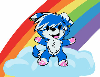 anthro biped black_nose blue_body blue_ears blue_fur blue_hair blue_tail_tip chest_tuft chibi cute_fangs dipstick_tail ear_piercing ear_ring eye_through_hair fangs floppy_ears fur hair male markings multicolored_body multicolored_ears multicolored_fur multicolored_hair open_mouth pawpads piercing pink_pawpads rainbow ring_piercing solo tail tail_markings teeth tongue translucent translucent_hair tuft two_tone_body two_tone_ears two_tone_fur two_tone_hair white_body white_ears white_fur white_hair white_inner_ear gaokun gao_(gaokun) border_collie canid canine canis collie domestic_dog herding_dog hybrid mammal nordic_sled_dog pastoral_dog samoyed sheepdog spitz 2015