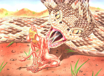 anthro bared_fangs bdsm bondage bound breath butt duo eyes_closed fangs female feral hands_tied head_back imminent_death imminent_vore kneeling male male/female micro micro_female nipples open_mouth pawpads restraints rope rope_bondage size_difference teeth willing_death willing_prey darkwolfie mammal mouse murid murine pit_viper rattlesnake reptile rodent scalie snake viper 2004