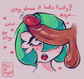 balls big_penis bodily_fluids drooling duo erection female genital_fluids genitals humanoid_genitalia humanoid_penis leaking_precum male male/female open_mouth penis precum saliva shocked sweat sweatdrop mel4tnight nintendo pokemon gardevoir generation_3_pokemon humanoid pokemon_(species) hi_res