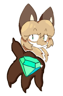 4_fingers :3 anthro big_ears big_eyes blonde_hair brown_claws brown_ears brown_hand brown_nose claws diamond_(gem) eyebrow_through_hair eyebrows female finger_claws fingers fluffy fluffy_chest fur gem gloves_(marking) green_eyes grin grinning_at_viewer hair holding_gem holding_object kemono long_hair looking_at_viewer markings multicolored_body multicolored_fur nude pupils raised_eyebrows simple_background slit_pupils smile smiling_at_viewer snout solo translucent translucent_hair two_tone_body two_tone_fur white_background white_body white_fur white_inner_ear white_sclera yellow_body yellow_fur conditional_dnp fidelbon averi_(fiddleafox) canid canine fox mammal red_fox true_fox 2026 colored digital_drawing_(artwork) digital_media_(artwork) guide_lines half-length_portrait portrait