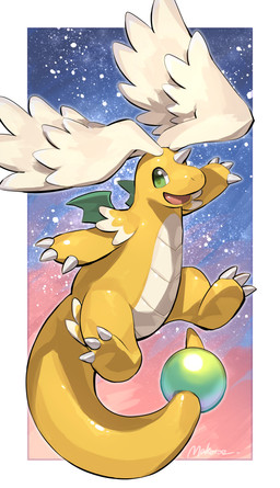1_horn 3_claws ambiguous_gender belly biped claws feathered_wings feathers featureless_crotch feet feral flying happy head_wings horn long_tail looking_at_viewer midair open_mouth orange_arms orange_body orange_feet orange_legs orange_tail orb shadow small_wings solo spread_arms tail tail_orb tan_belly teal_eyes teal_wings thick_tail tongue unusual_anatomy unusual_wing_placement white_claws white_wings wings makotoo mythology nintendo pokemon pokemon_legends_z-a dragon generation_9_pokemon mega_dragonite mega_evolution mythological_creature mythological_scalie pokemon_(species) scalie 2025 colored digital_drawing_(artwork) digital_media_(artwork) hi_res signature textless