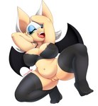 anthro areola bat_ears bat_wings bedroom_eyes belly belly_overhang big_breasts black_bra black_clothing black_legwear black_nose black_thigh_highs black_underwear blue_eyeshadow bottomless bra breasts clothed clothing countershade_face countershading crouching curvy_figure eyelashes eyeshadow feet female genitals hair half-closed_eyes hand_on_face hand_on_own_face legwear love_handles makeup membrane_(anatomy) membranous_wings mostly_nude multicolored_face narrowed_eyes navel nipples open_mouth open_smile potbelly pussy seductive short_hair short_stack simple_background slightly_chubby smile solo spread_legs spreading tan_body tan_countershading tan_skin teal_eyes text thick_thighs thigh_highs tongue tongue_out translucent translucent_bra translucent_clothing translucent_underwear two_tone_face underwear voluptuous white_background white_body white_hair white_skin wings anarchy_puppet sega sonic_the_hedgehog_(series) rouge_the_bat bat mammal 2021 artist_name digital_drawing_(artwork) digital_media_(artwork) full-length_portrait hi_res portrait