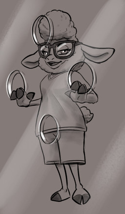 anthro barefoot biped bottomwear breasts clothed clothed_anthro clothed_female clothing cloven_hooves eyebrows eyelashes eyewear feet female female_anthro fur glass_wall glasses half-closed_eyes hoof_hands hooves looking_at_viewer medium_breasts narrowed_eyes open_mouth prison prison_cell pupils shirt short_tail shorts snout solo t-shirt tail teeth tongue topwear wool_(fur) soulcentinel violetechoes disney zootopia dawn_bellwether bovid caprine domestic_sheep mammal sheep 2025 greyscale monochrome