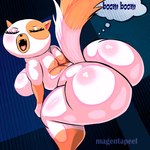 anthro big_butt breasts butt female fur huge_butt multicolored_body multicolored_fur solo two_tone_body two_tone_fur magentapeel adventure_time cartoon_network cake_the_cat domestic_cat felid feline felis mammal absurd_res hi_res