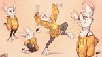 albino blep clothing fur hoodie jack-o'-lantern leggings legwear tongue tongue_out topwear white_body white_fur animancer luck_(animancer) dipodid jerboa mammal rodent 16:9 2024 absurd_res hi_res widescreen