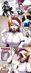 8_panel_comic anthro bodily_fluids clothed clothing clothing_lift dialogue extreme_size_difference female fur group inside_mouth male male/female micro mouth_shot open_mouth orange_body orange_fur saliva shirt shirt_lift size_difference speech_bubble text tongue tongue_out topwear unwilling_prey vore white_body white_fur allsonwa ada_(allsonwa) vison_(allsonwa) canid canine dipodid fox jerboa mammal mouse murid murine rodent absurd_res comic english_text hi_res