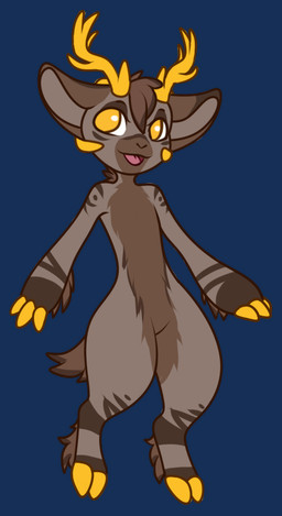 anthro antlers black_body black_fur brown_body brown_ears brown_fur front_view fur grey_body grey_fur grey_inner_ear happy head_tuft horn looking_aside male open_mouth open_smile red_tongue simple_background smile solo tongue transparent_background tuft unsigned yellow_antlers yellow_eyes bloominglynx 2020 alpha_channel digital_media_(artwork)