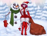 anthro breasts clothing female holidays plant snowman solo sweater topwear tree virgin_killer_sweater blithedragon christmas meme_clothing rouge_etolie mammal mouse murid murine rodent 2019 meme