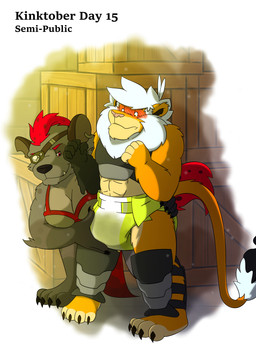 anthro bodily_fluids diaper diaper_check duo female genital_fluids male male/female semi_public unclean_diaper urine used_diaper using_diaper wet_diaper wetting wetting_diaper leoniro_the_inklion hyena inklion mammal absurd_res hi_res