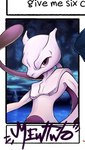 fierce looking_aside looking_at_viewer purple_body purple_eyes purple_skin purple_tail solo tail text themewtwonites nintendo pokemon six_fanarts_challenge generation_1_pokemon legendary_pokemon mewtwo pokemon_(species) character_name half-length_portrait hi_res meme portrait