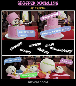 accidental_vore belly big_belly dialogue female group male speech_bubble text vore young bizyvore disney ducktales ducktales_(2017) dewey_duck huey_duck louie_duck webby_vanderquack anatid anseriform avian bird duck 2025 animated animated_comic comic english_text no_sound short_playtime video brother_(lore) brothers_(lore) cousins_(lore) sibling_(lore) triplets_(lore)