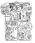 anthro black_and_white comic dialogue duo dylan_(vasuki) english_text felid heart_symbol male mammal monochrome pantherine text tiger vasuki