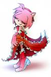 accessory anthro backless_clothing backless_dress black_nose clothing dress eyes_closed female footwear gloves hair hair_accessory hairband handwear pink_hair short_hair showing_leg simple_background solo thin_thighs chiotyan2 sega sonic_the_hedgehog_(series) amy_rose eulipotyphlan hedgehog mammal hi_res