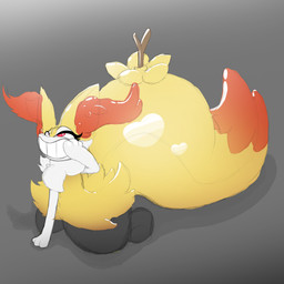 anthro corruption female feral goo_transformation heart_eyes heart_symbol hypnosis latex mind_control possession solo transformation allbadbadgers conditional_dnp nintendo pokemon braixen generation_6_pokemon pokemon_(species) 1:1 absurd_res hi_res