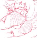 anthro balls blush bulge butt clawed_fingers fuzzy_balls genitals looking_back male mane solo spread_butt spreading nokia1124_a lifewonders tokyo_afterschool_summoners seth_(tas) canid canine canis jackal mammal