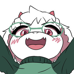 ambiguous_gender anthro blush eyewear floppy_ears fur glasses horn open_mouth pink_eyes solo white_body white_fur young milinkapro deltarune undertale_(series) ralsei bovid caprine goat mammal 1:1 male_(lore)