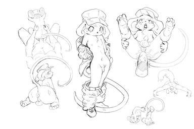 anal anthro anus backsack balls blush bottomwear bottomwear_down butt clothed clothing duo erection genitals hat headgear headwear kemono male male/male pants pants_down partially_clothed penis penis_size_difference sex shota size_difference solo_focus undressing young young_anthro young_male pyodyam mammal mouse murid murine rodent 2025 absurd_res hi_res monochrome