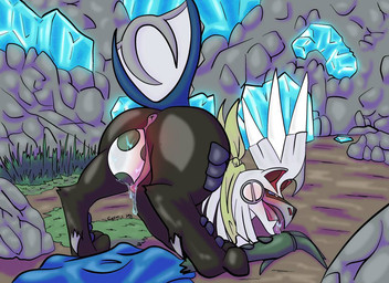 anus ass_up blush bodily_fluids cave crystal egg feet female feral genital_fluids genitals oviposition paws plumage scarf solo tail talons toes vaginal_fluids vulva anonymous_artist nintendo pokemon pokemon_mystery_dungeon spike_chunsoft chimera generation_7_pokemon legendary_pokemon pokemon_(species) silvally