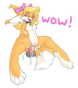4_toes accessory anal anal_penetration anthro balls bell bell_collar belly blonde_hair blush bodily_fluids bow_(feature) bow_accessory bow_ribbon bow_tie breasts caption collar cum cum_in_ass cum_inside cum_splatter disembodied_penis duo emphatic_sound_effects erection eyes_closed featureless_breasts feet female female_penetrated fur genital_fluids genitals hair hair_accessory hair_bow hair_ribbon happy loli long_hair makeup male male/female male_penetrating male_penetrating_female nude open_mouth orange_body orange_fur orgasm penetration penile penis pigtails ribbons sex simple_background small_breasts tail text toes twin_bows twin_hair_bows vulva white_background white_belly young young_anthro young_female shinji-chan canid canine fox mammal english_text