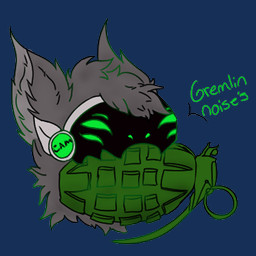 anthro body_hair c.a.m. cybernetics explosives fluffy fluffy_ears fluffy_hair fur glowing glowing_body glowing_eyes green_body green_eyes grenade grey_body grey_fur grey_hair hair machine male metal metallic_body protogen_face protogen_visor protogenized robotic screen screen_face solo text weapon amislost yuri_chacal canid canine canis jackal mammal protogen 1:1 alpha_channel digital_drawing_(artwork) digital_media_(artwork) low_res