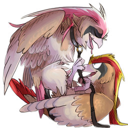 anal anal_penetration beak biped bodily_fluids collar cum dildo dominant dominant_female duo erection feathered_wings feathers female female_penetrating female_penetrating_male feral genital_fluids genitals leash male male/female male_penetrated object_in_ass open_mouth orgasm pegging penetration penis sex sex_toy sex_toy_in_ass sex_toy_insertion simple_background smile strapon submissive submissive_male tail tail_feathers tongue tongue_out toying_partner white_background wings paintdog_(artist) nintendo pokemon avian generation_1_pokemon pidgeot pidgeotto pokemon_(species) 1:1