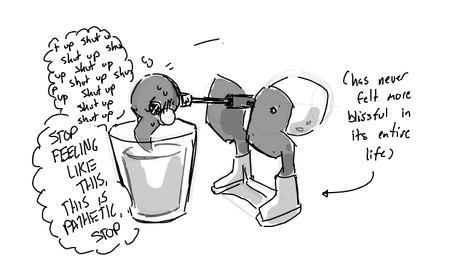 after_transformation ambiguous_gender beak blush container cup drinking drinking_bird dunking feral happy inanimate_transformation inner_monologue secretly_loves_it simple_background solo squinted_eyes thinking thought_bubble transformation water white_background wiprogress avian bird inanimate_object greyscale monochrome